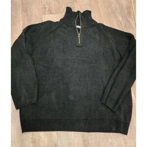 Firethorn Mens 1/2 Zipper Cotton Long Sleeve Cotton Silk‎ Blend Pullover Size L